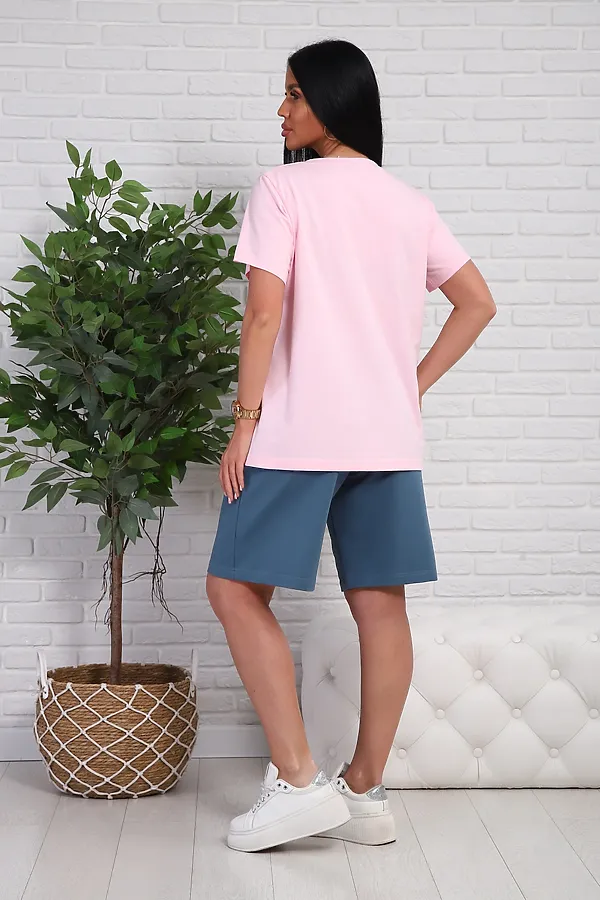 Костюм с шортами 1107 НАТАЛИ, розовый - фото 2