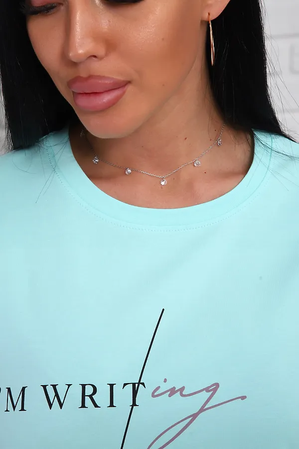 Костюм с шортами 1107 НАТАЛИ, бирюзовый - фото 2