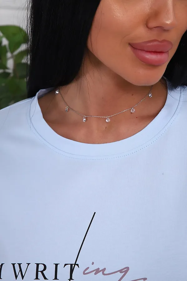 Костюм с шортами 1107 НАТАЛИ, голубой - фото 2