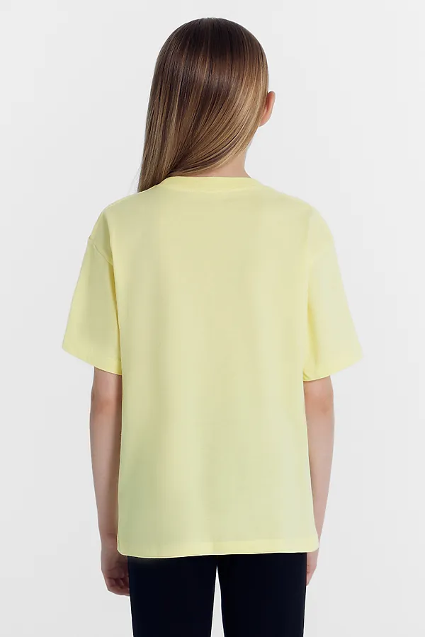 Футболка для девочек MARK FORMELLE, лимонад +печать - фото 2
