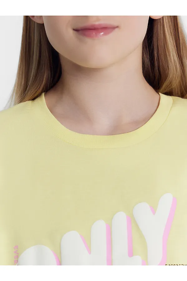 Футболка для девочек MARK FORMELLE, лимонад +печать - фото 2