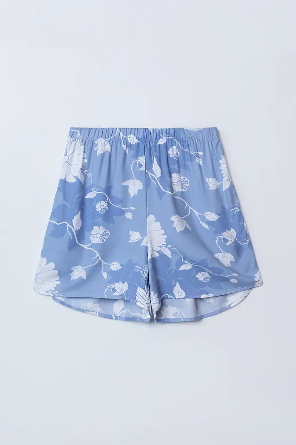 Комплект женский (рубашка, шорты) MARK FORMELLE, цветы на св.голубом - фото 2