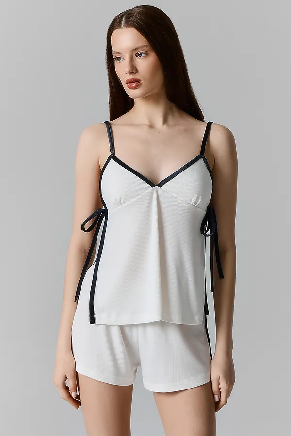 Комплект женский (блуза, шорты) MARK FORMELLE, св.молочный - фото 2