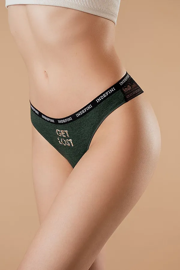 Трусы INDEFINI, зеленый - фото 2