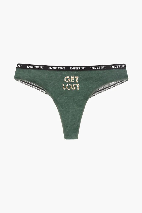 Трусы INDEFINI, зеленый - фото 2