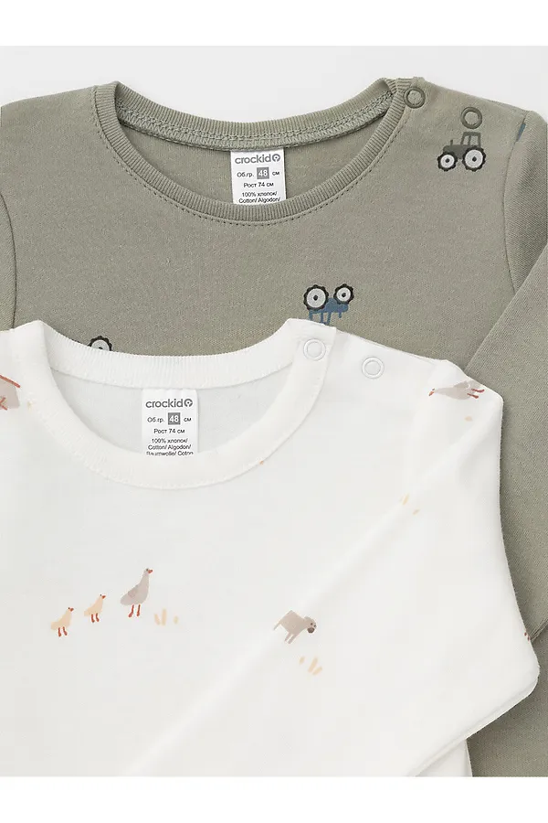 Боди  CROCKID, хаки - фото 2