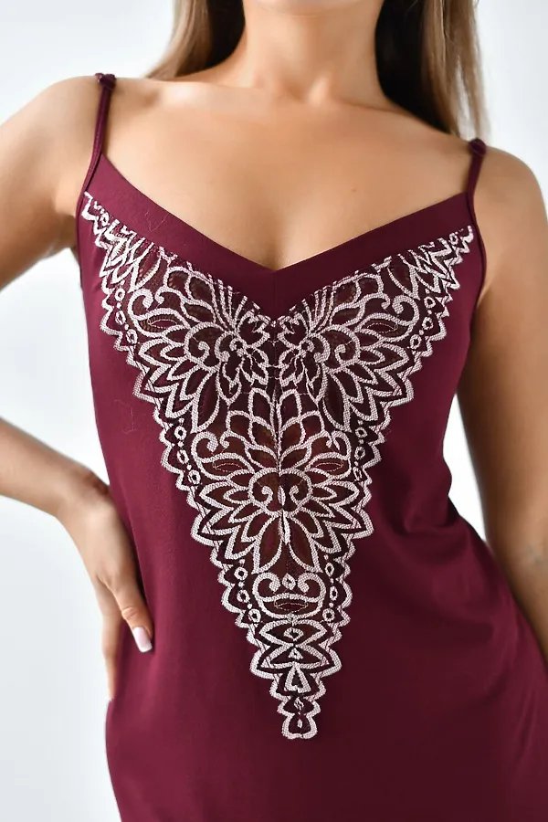 Сорочка Сара НАТАЛИ, бордо - фото 2