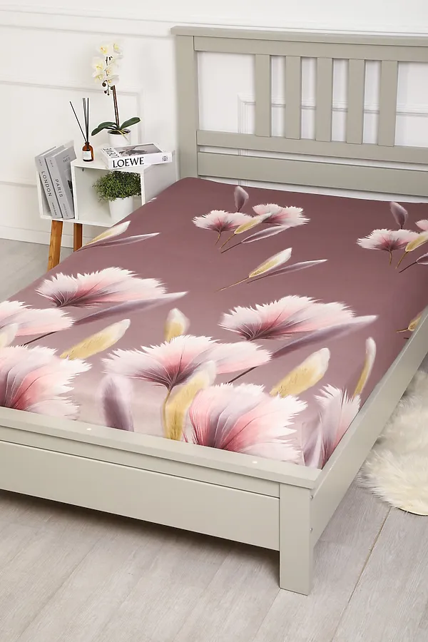 Простыня бязь ГОСТ Вечерние грёзы НАТАЛИ, серо-фиолетовый - фото 2