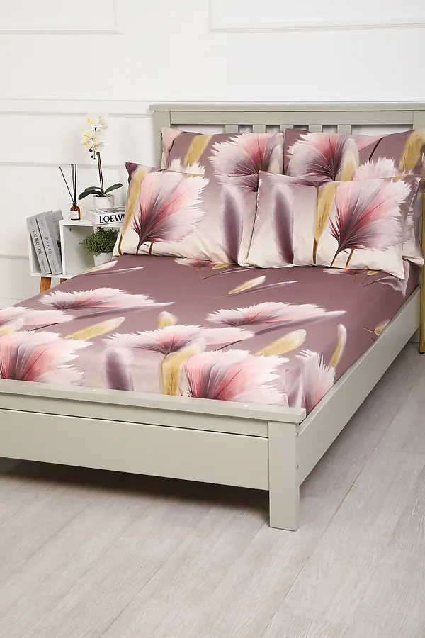 Простыня бязь ГОСТ Вечерние грёзы НАТАЛИ, серо-фиолетовый - фото 2