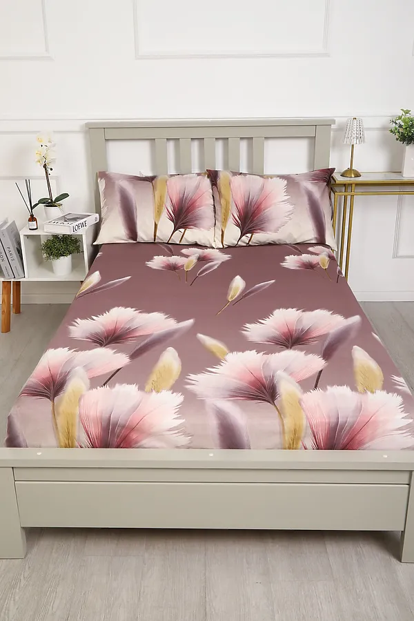 Простыня бязь ГОСТ Вечерние грёзы НАТАЛИ, серо-фиолетовый - фото 2