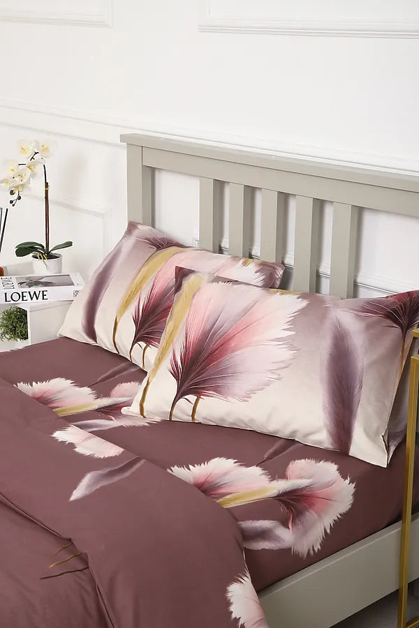 Наволочка бязь ГОСТ Вечерние грёзы НАТАЛИ, серо-фиолетовый - фото 2