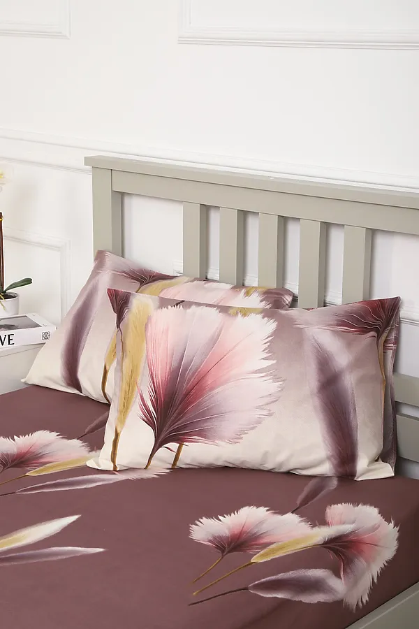 Наволочка бязь ГОСТ Вечерние грёзы НАТАЛИ, серо-фиолетовый - фото 2