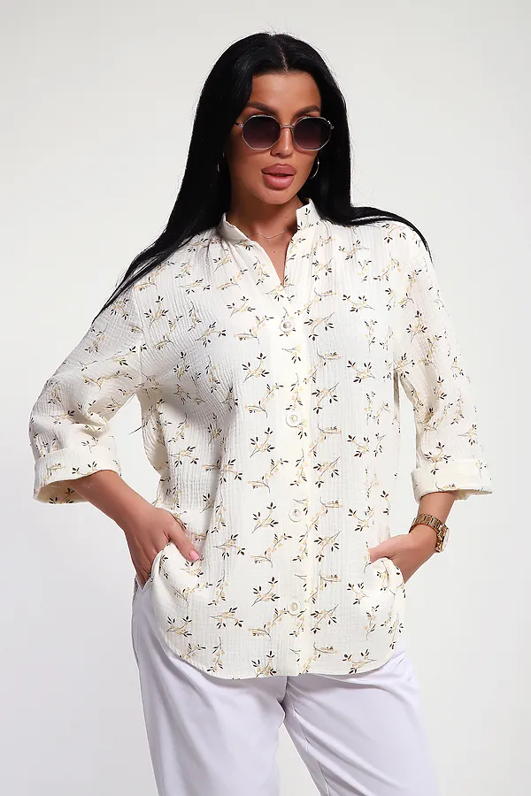 Рубашка 32745 НАТАЛИ, бежевый - фото 2