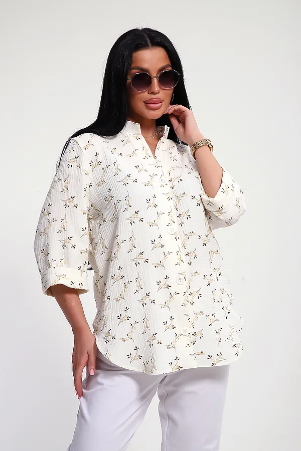 Рубашка 32745 НАТАЛИ, бежевый - фото 2