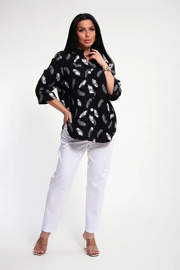 Рубашка 32745 НАТАЛИ, черный - фото 2