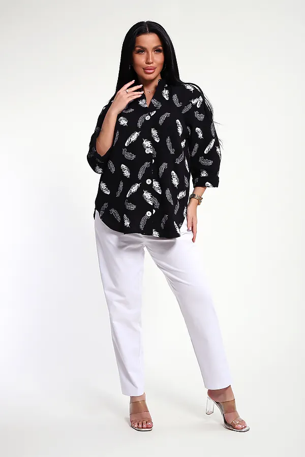 Рубашка 32745 НАТАЛИ, черный - фото 2