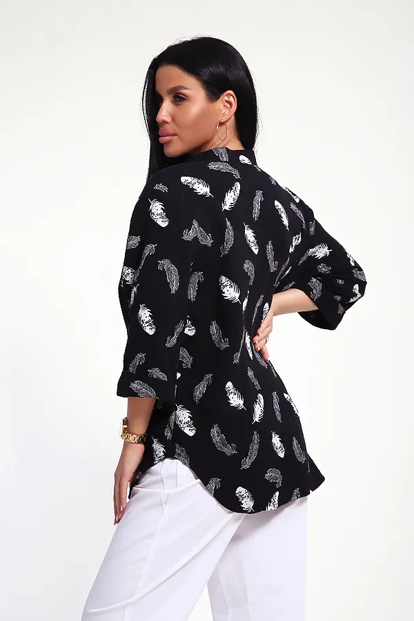 Рубашка 32745 НАТАЛИ, черный - фото 2