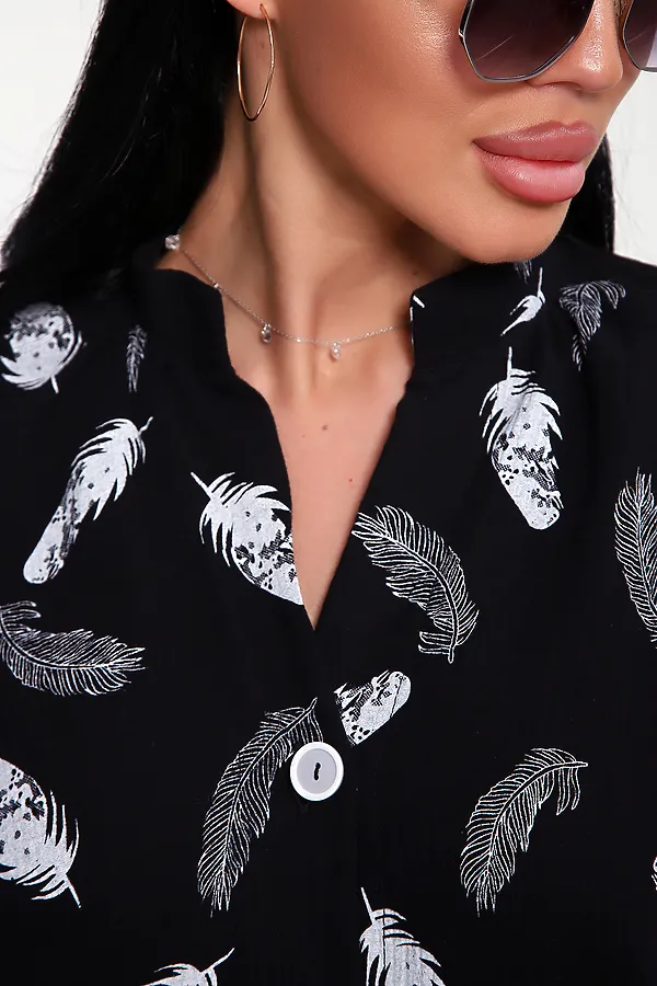 Рубашка 32745 НАТАЛИ, черный - фото 2