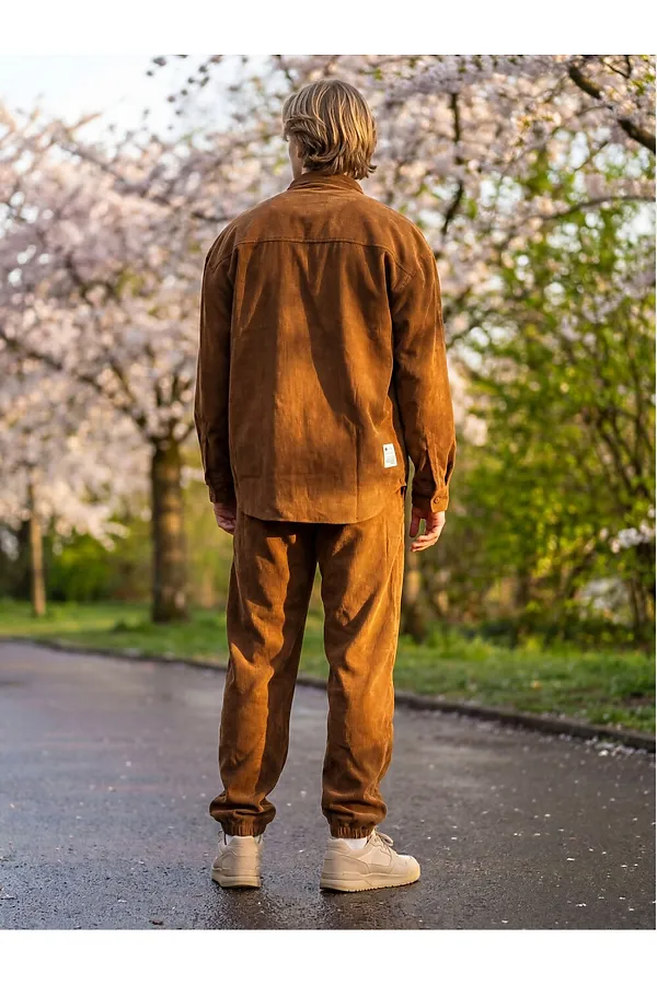 Спортивный костюм мужской весна-лето коричневого цвета MTFORCE, коричневый - фото 2