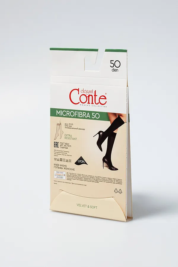 CONTE MICROFIBRA 50 NEW Гольфы женские (конверт) CONTE ELEGANT, натуральный - фото 2