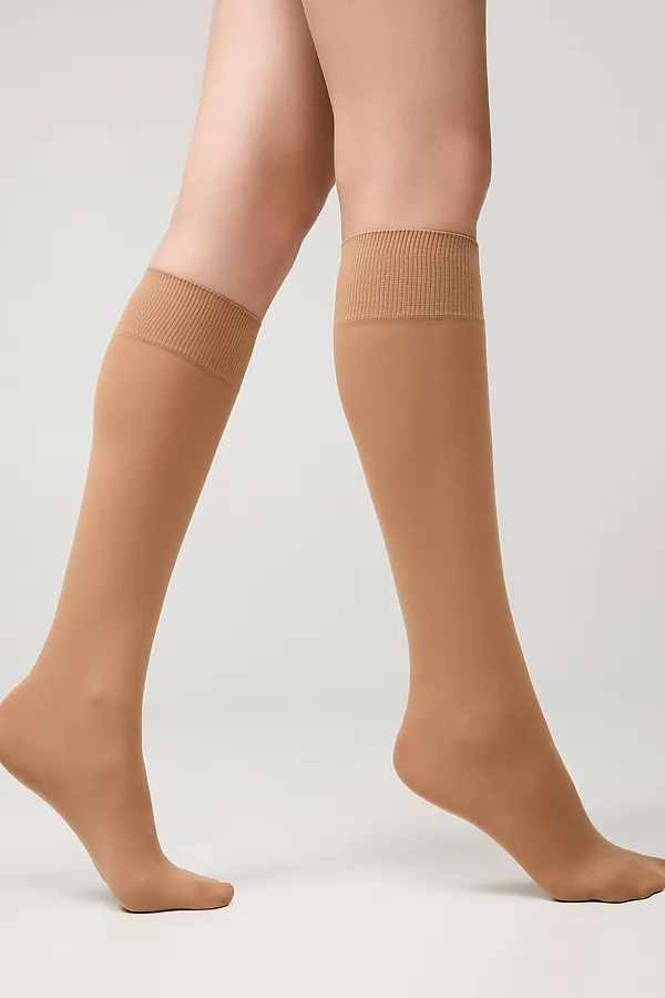 CONTE MICROFIBRA 50 NEW Гольфы женские (конверт) CONTE ELEGANT, натуральный - фото 2