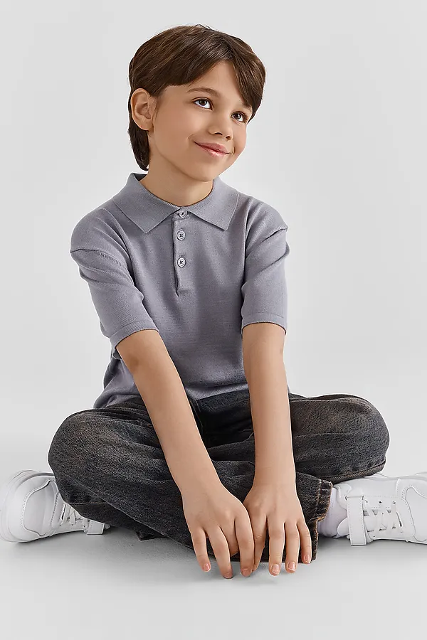 Поло для мальчиков MARK FORMELLE, серый - фото 2