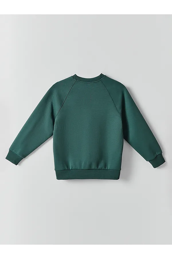 Свитшот для мальчиков MARK FORMELLE, темная зелень +печать - фото 2