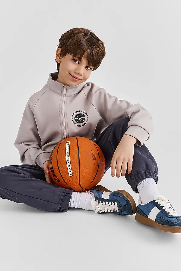 Толстовка для мальчиков MARK FORMELLE, серый пепел +печать - фото 2