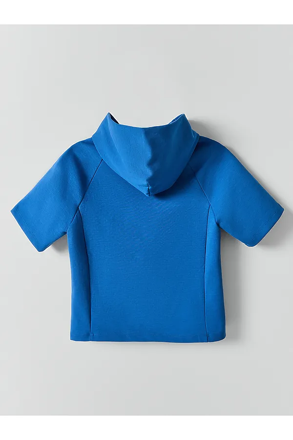 Комплект для мальчиков (худи, шорты) MARK FORMELLE, синий океан +печать - фото 2