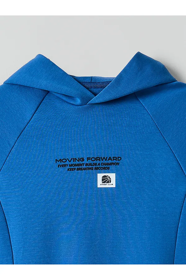 Комплект для мальчиков (худи, шорты) MARK FORMELLE, синий океан +печать - фото 2