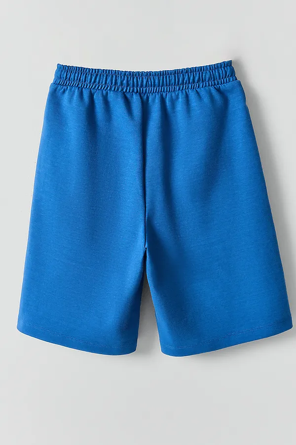 Комплект для мальчиков (худи, шорты) MARK FORMELLE, синий океан +печать - фото 2