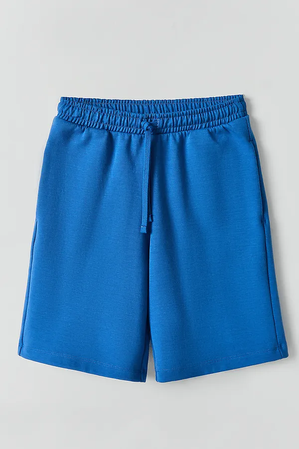 Комплект для мальчиков (худи, шорты) MARK FORMELLE, синий океан +печать - фото 2