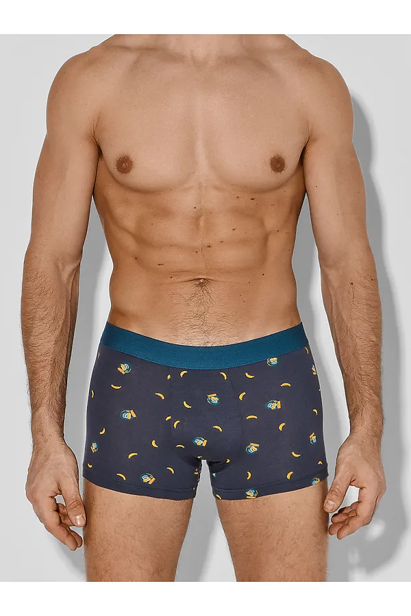 Трусы мужские (2шт) MARK FORMELLE, обезьяны на графите +морская волна - фото 2