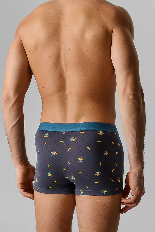 Трусы мужские (2шт) MARK FORMELLE, обезьяны на графите +морская волна - фото 2