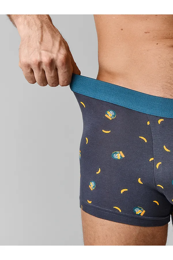 Трусы мужские (2шт) MARK FORMELLE, обезьяны на графите +морская волна - фото 2