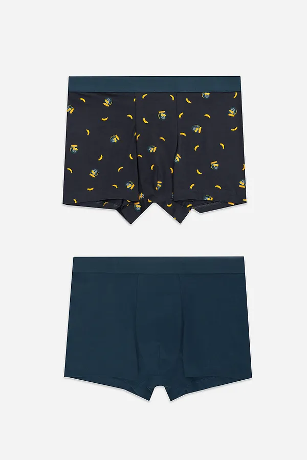 Трусы мужские (2шт) MARK FORMELLE, обезьяны на графите +морская волна - фото 2