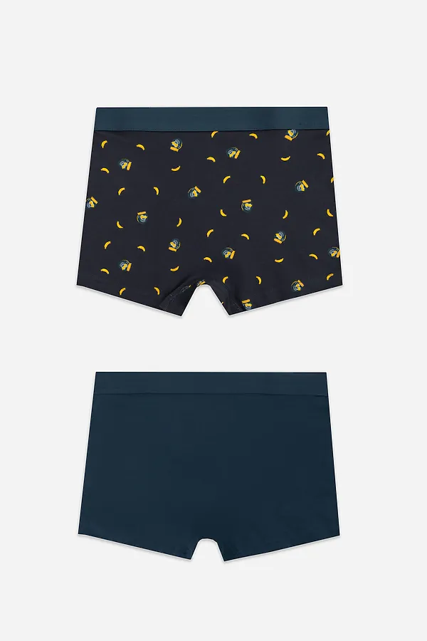 Трусы мужские (2шт) MARK FORMELLE, обезьяны на графите +морская волна - фото 2