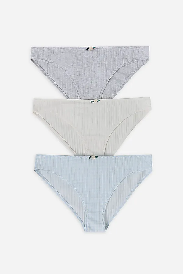 Трусы женские (3шт.) MARK FORMELLE, голубая клеточка - фото 2