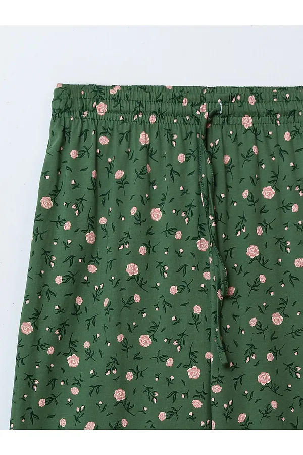 Бриджи женские MARK FORMELLE, розы на зеленом - фото 2