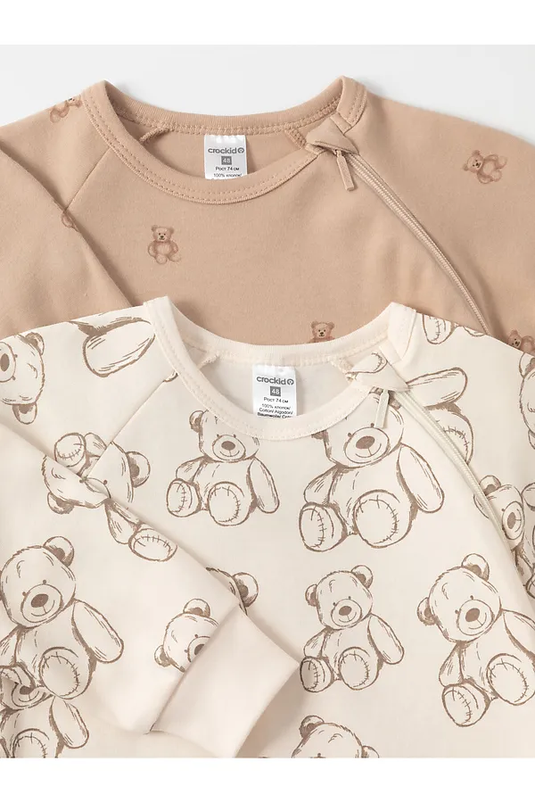 Комбинезоны, 2 шт. CROCKID, молочный - фото 2