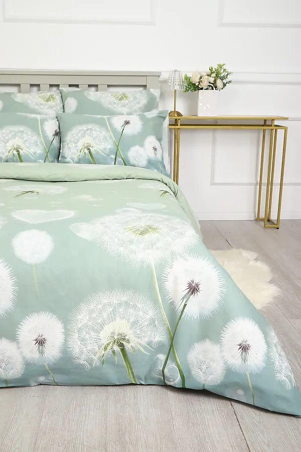 Наволочка бязь ГОСТ Одуванчики НАТАЛИ, серо-зеленый - фото 2