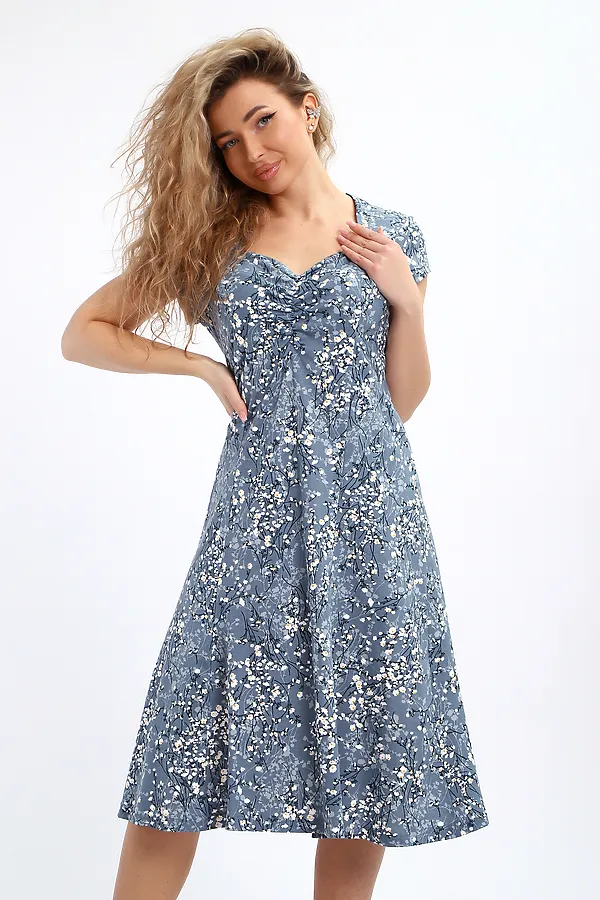 Платье 055 НАТАЛИ, серый - фото 2