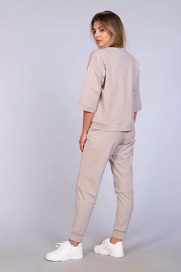 Костюм с брюками ТК-359с НАТАЛИ, светло-бежевый - фото 2