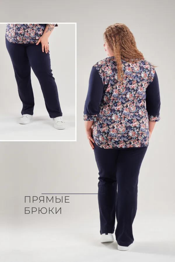 Костюм с брюками ТК-15 НАТАЛИ, темно-синий - фото 2