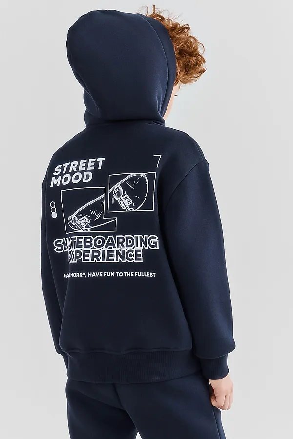 Толстовка для мальчиков MARK FORMELLE, неви +печать1 - фото 2