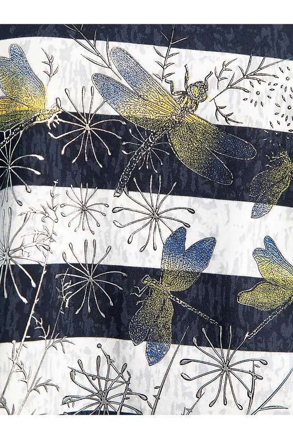 Блуза Серебряный полет LADY TAIGA, бело-синяя - фото 2