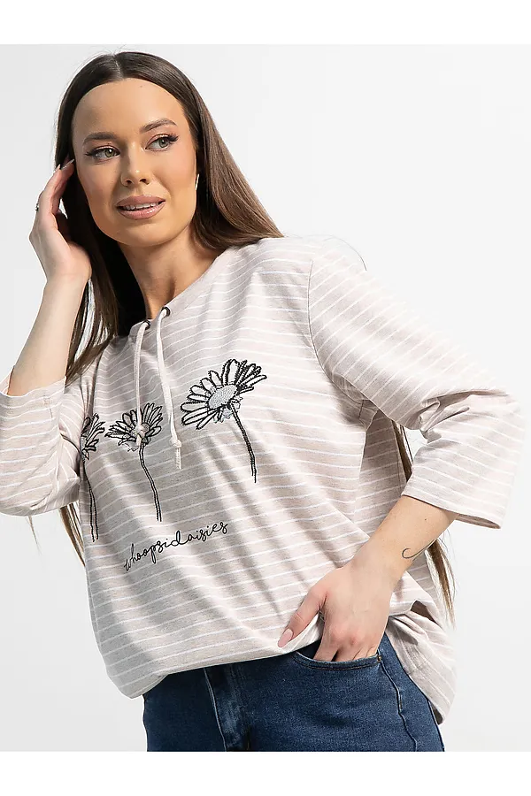 Блуза Сияющий набросок LADY TAIGA, бежевая - фото 2