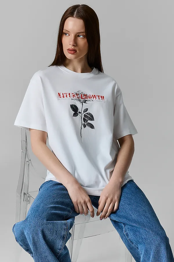 Футболка женская MARK FORMELLE, белый +печать27 - фото 2