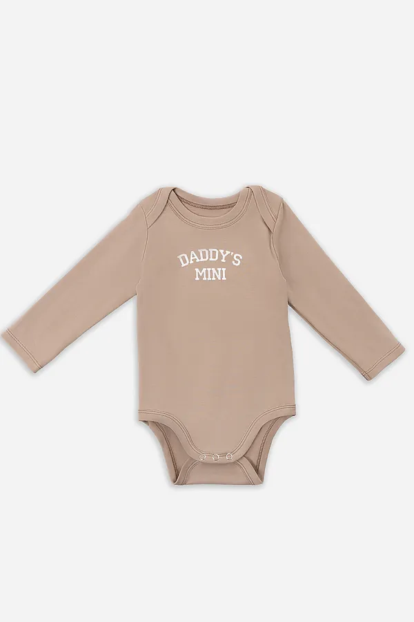 Боди детское (3шт.) MARK FORMELLE, молочный +серо-коричневый +бежевый +печать - фото 2