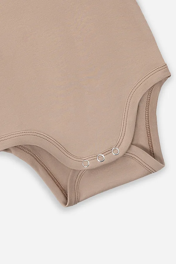 Боди детское (3шт.) MARK FORMELLE, молочный +серо-коричневый +бежевый +печать - фото 2